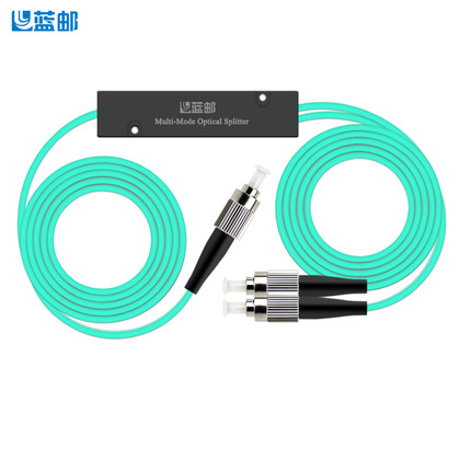 蓝邮 光分路器ST拉锥式分光器一分二光传输器件 多模万兆1分4路光纤尾纤分路器 1*4 ST/UPC多模万兆分路器