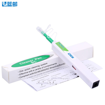 蓝邮光纤清洁笔FC SC2.5MM清洁笔LC ST1.25MM法兰跳线端面插芯清洁器光模块清洁器光纤清洁笔LC-1.25mmLU-300